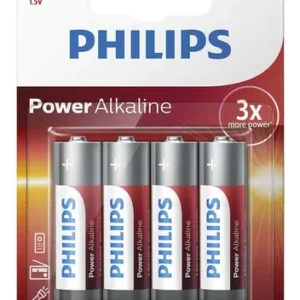 PILAS ALCALINAS AA PHILIPS POWER LR6P4B 1.5V – PACK X4 UNIDADES
